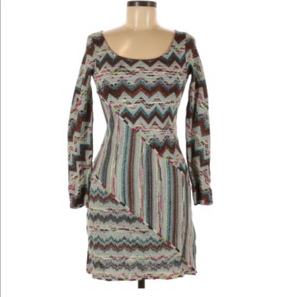 M Missoni blue zig zag dress size 2